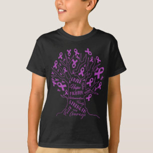 Love Cure Fibromyalgie Bewustzijn Paarse lintboom T-shirt
