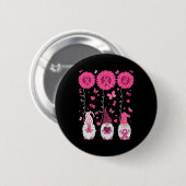 Love Cure Gnomes Zonnebloem Borstkanker Bewustzijn Ronde Button 5,7 Cm (Voorkant /achterkant)