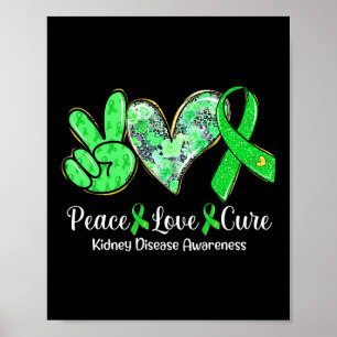 Love Cure Groene Linten Nierziekte Bewustzijn GI Poster