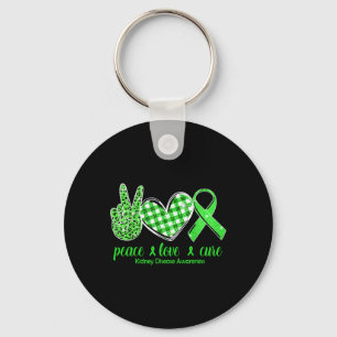 Love Cure Groene Linten Nierziekte Bewustzijn Sleutelhanger