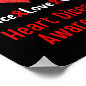 Love Cure Heart Disease Awareness Month Mannen Vro Poster (Hoek)
