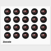 Love Cure Heart Disease Awareness Red Heart Ribbon Ronde Sticker (Vel)