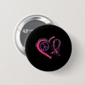 Love Cure Hearted Pink Ribbon Borstkanker Aware Ronde Button 5,7 Cm (Voorkant /achterkant)
