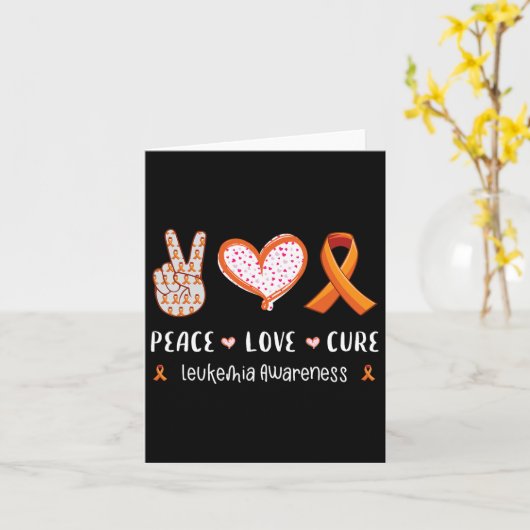 Love Cure Leukemie Bewustzijn Mannen Vrouwen Kinde Kaart (Gele Bloem)