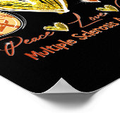 Love Cure Multiple Sclerosis Awareness Orange Ribb Poster (Hoek)