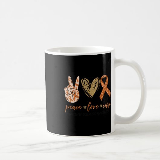 Love Cure Multiple Sclerosis Awareness Supporter Koffiemok (Rechts)