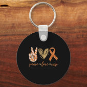 Love Cure Multiple Sclerosis Awareness Supporter Sleutelhanger (Voorkant)