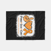 Love Cure Multiple Sclerosis MS Awareness Oranje Fleece Deken (Voorkant (Horizontaal))
