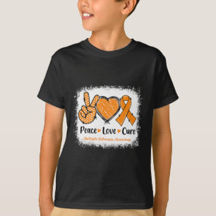 Love Cure Multiple Sclerosis MS Awareness Oranje T-shirt