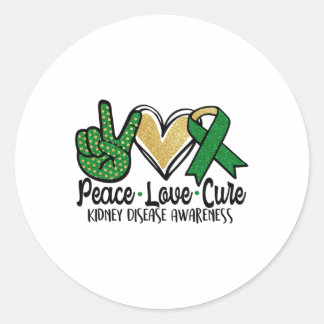Love Cure Nierziekte Awareness Lint 1 Ronde Sticker