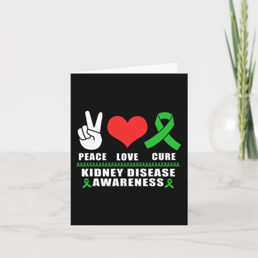 Love Cure Nierziekte bewustzijn Kaart (Voorkant)