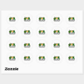 Love Cure Nierziekte Bewustzijn Maart Groene Rib Ronde Sticker (Vel)