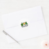 Love Cure Nierziekte Bewustzijn Maart Groene Rib Ronde Sticker (Envelop)
