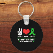 Love Cure Nierziekte bewustzijn Sleutelhanger (Voorkant)