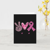 Love Cure Pink Ribbon Borstkanker Bewustzijn Vrouw Kaart (Gele Bloem)