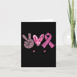 Love Cure Pink Ribbon Borstkanker Bewustzijn Vrouw Kaart