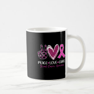 Love Cure Pink Ribbon Borstkanker Bewustzijn Vrouw Koffiemok