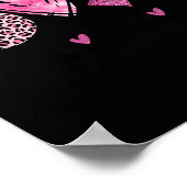 Love Cure Pink Ribbon Borstkanker Bewustzijn Vrouw Poster (Hoek)