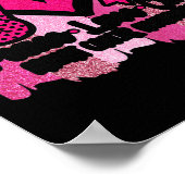 Love Cure Pink Ribbon Cancer Breast Awareness 2 Poster (Hoek)