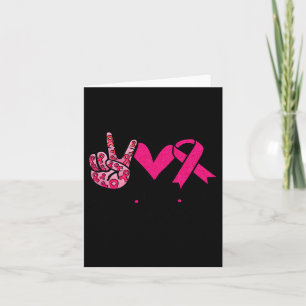 Love Cure Pink Ribbon Cancer Breast Awareness 3 Kaart