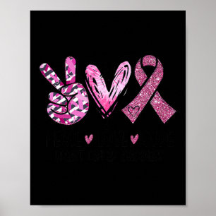 Love Cure Roze Lint Kanker Borst Bewustzijn 1 Poster