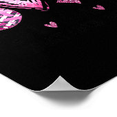 Love Cure Roze Lint Kanker Borst Bewustzijn Poster (Hoek)