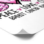 Love Cure Roze Lint Kanker Borst Bewustzijn Poster (Hoek)
