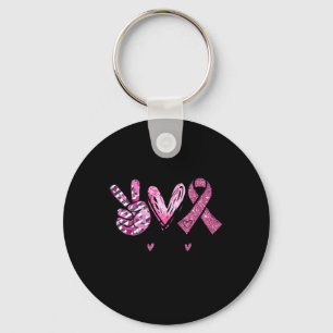 Love Cure Roze Lint Kanker Borst Bewustzijn Sleutelhanger