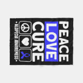 Love Cure Support Alopecia Awareness Ribbon 1 Fleece Deken (Voorkant (Horizontaal))