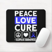 Love Cure Support Alopecia Awareness Ribbon 1 Muismat (Met muis)