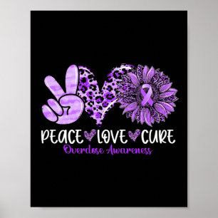 Love Cure Zonnebloem Luipaard Overdosis Awareness Poster