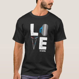 Love Curling Cute Curling Player T-shirt