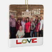 Love Custom 2-Sided Family-kerstmis Keramisch Ornament (Rechts)