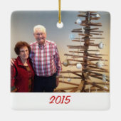 Love Custom 2-Sided Family-kerstmis Keramisch Ornament (Achterkant)
