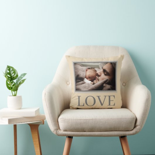 LOVE Custom Baby Photo Kinder Nursery Kussen (Stoel)