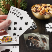 'Love' Custom paar foto Bagagelabel Pokerkaarten (Insitu)