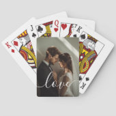 'Love' Custom paar foto Bagagelabel Pokerkaarten (Achterkant)