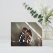 'Love' Custom paar foto Briefkaart (Staand voorkant)