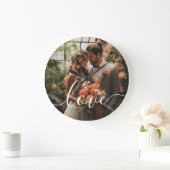 'Love' Custom paar foto Grote Klok (Huis)