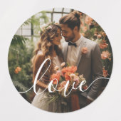 'Love' Custom paar foto Labels (Design 2)