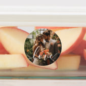 'Love' Custom paar foto Labels (Aangebracht)