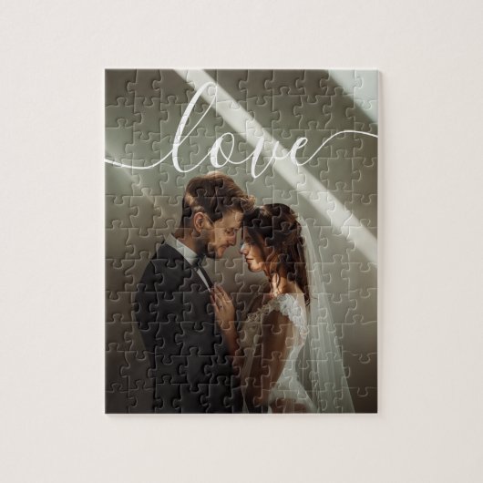 'Love' Custom paar foto Legpuzzel (Verticaal)