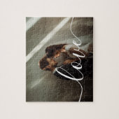 'Love' Custom paar foto Legpuzzel (Verticaal)