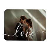 'Love' Custom paar foto Magneet (Horizontaal)