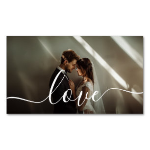 'Love' Custom paar foto Magnetisch Visitekaartje