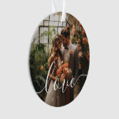 'Love' Custom paar foto Ornament (voorkant)