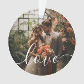 'Love' Custom paar foto Ornament (voorkant)