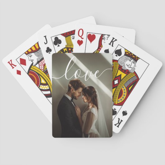 'Love' Custom paar foto Pokerkaarten (Achterkant)