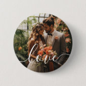 'Love' Custom paar foto Ronde Button 5,7 Cm (Voorkant)
