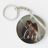 'Love' Custom paar foto Sleutelhanger (Voorkant)